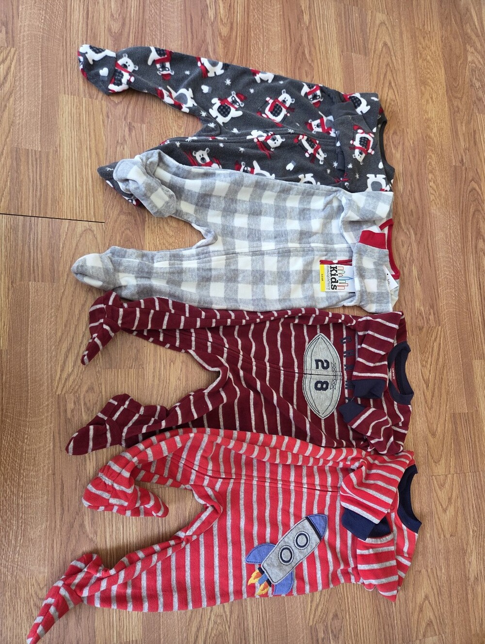 Carter's Boys Footie Pajama Bundle 6 Months Kids Headquarters New Football Space